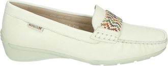 Mephisto Schoenen, Dames, Wit, 40 EU, Leer, Witte Instappers met Rubberen Zool