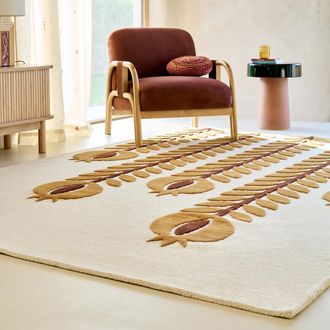 La Redoute Interieurs Loungestoel, fluweel en essenhout, VINDY