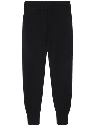 Anine Bing Angie cashmere track pants - Black