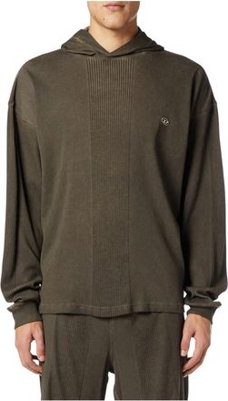 Diesel T-Boat Hood - Heren - Hoodies - Groen - S - Katoen - Hoodies & sweatvesten
