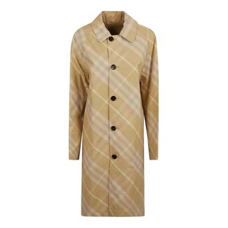 Burberry Checked Reversible Trench Coat - female - Burberry - Single-Breasted Coats - Beige - XS - Coats