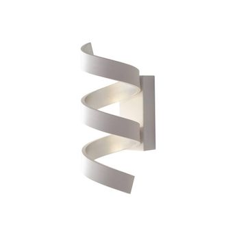 Netlighting HELIX LED Swirl Wall Light White Silver 720lm 3000K 10x26x13.5cm | Size: 10x26x13.5 cm