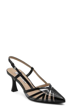 Charles by Charles David Anaz Slingback Pointed Toe Pump in Black Patent at Nordstrom, Size 7.5