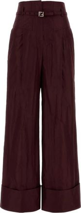 Fendi Taffeta-buckle Trousers