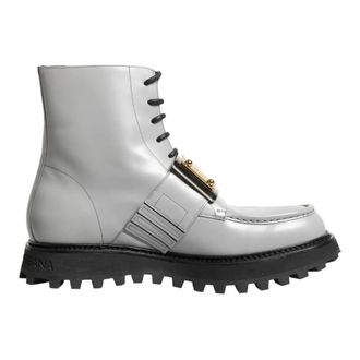 Dolce & Gabbana Lace-up Boots, male, Gray, Size: 12 US Ankle Boots