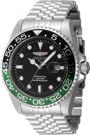 Invicta Pro Diver Quartz Black Dial Sprite Bezel Mens Watch 48387