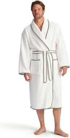 Christy Boundary Piped Edge Luxury Robe in Sage at Nordstrom, Size Large