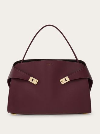Ferragamo Donna Borsa a spalla Hug soft bicolore (L) Viola