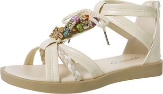 Generic Cocila Ladies Wide Fit Sandals Fashion Spring And Summer Women Beach Beaded Strap Back Zipper Flat Beige, 6 Boho For Arch Support Dance Shoes Blue Siz