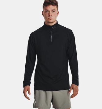 Under Armour Qualifier Running Top Mens Black Thumbhole Sleeve 1/4 Zip DSGL 5