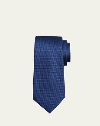 Charvet Mens Micro-Textured Silk Tie