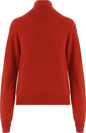SA SU PHI Red Cashmere-Silk Blend Turtleneck Sweater
