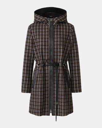 Mackage Blithe-STP Wool and Leather Belted Coat
