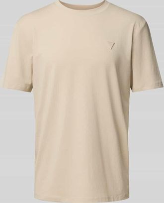 Guess T-Shirt mit Rundhalsausschnitt Modell HEDLEY in Beige, Größe XXL