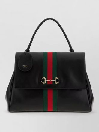 Gucci horsebit shoulder bag front flap handle