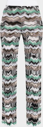 Missoni Wavy Knit Wide-Leg Trousers