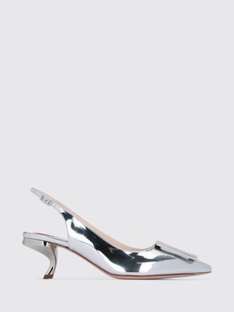 Roger Vivier Virgule Laminated Patent Leather Slingback