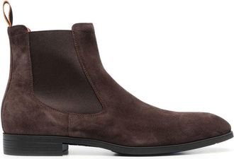 Santoni Detoxify elasticated-panel boots - men - Calf Suede/Rubber/Calf Leather - 5 - Brown