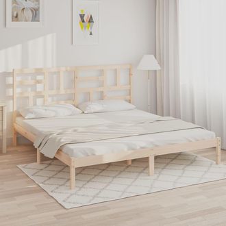 vidaXL Estructura De Cama Sin Colch&oacute;n Madera Maciza 180x200 Cm Vidaxl