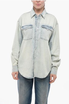 Re/Done Oversized Delav&egrave; Denim Shirt size Xs