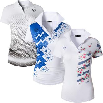 Jeansian Womens 3 Packs Sport Polo T-Shirt SWT251_289_290 White XL