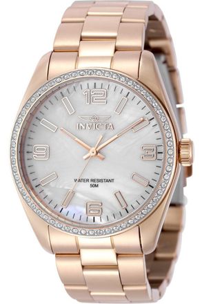 Invicta Specialty 50136 Dames Horloge - Quartz Uurwerk - Roestvrij Staal met witte Wijzerplaat - 38mm