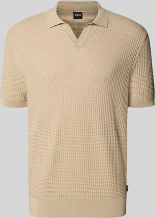 HUGO BOSS Regular Fit Poloshirt aus reiner Baumwolle Modell NATALO in Beige, Gr&ouml;&szlig;e XXXL