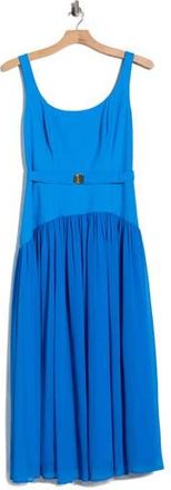Hutch Ridge Sleeveless Belted Mixed Media Dress in Cobalt at Nordstrom Rack, Size 16W