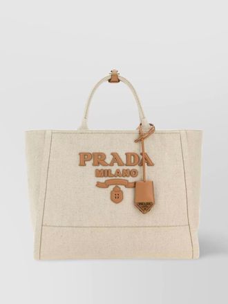 Prada na canvas tote bag
