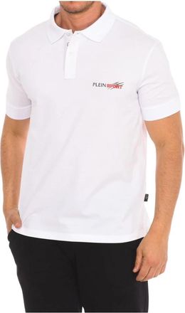 Plein Sport Polo met korte mouwen - Heren - Fitness - Wit - XL - Katoen - Fitness