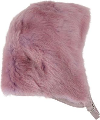 Acne Studios Womens C40436-An4 Faux Fur Winter Hat Pink Synthetic