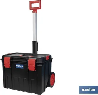 cofan Cofan - Caja De Herramientas Heavy Duty Con Asa Telesc&oacute;pica Y Ruedas 530 X 355 X 390 Mm