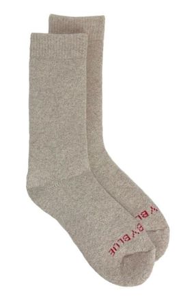 United By Blue Cushioned Wool & Yak Blend Crew Socks in Oatmeal at Nordstrom, Size Medium