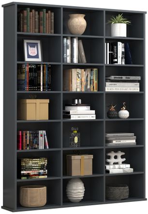 ebuy24 Ebuy24 - Vcm Madera Cd Dvd Estante Librer&iacute;a Media Estante Sala Divisor Decoraci&oacute;n Regal Megosa M (antracita)