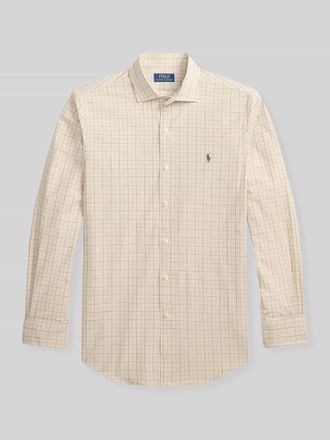 Polo Ralph Lauren Regular Fit Freizeithemd aus Baumwoll-Mix mit Logo-Stitching in Beige, Gr&ouml;&szlig;e XXL