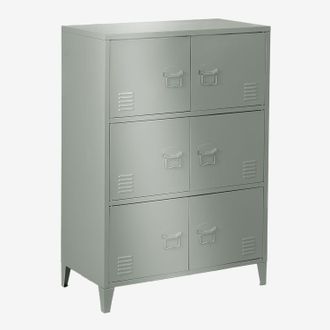 Sklum Cajonera Taquilla De 6 Puertas En Acero Pohpli Sklum