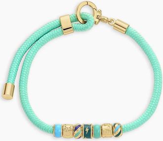 Gorjana Womens Lightning Strikes Paracord Bracelet In Gold/ Mint