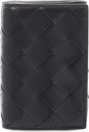 Bottega Veneta Pre-owned Wallets, female, Black, Size: ONE SIZE Pre-owned Vintage Intrecciato Leather Tri-Fold Wallet