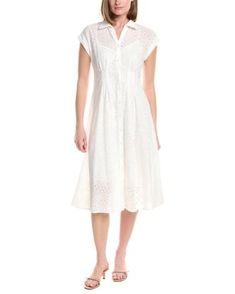Julia Jordan Eyelet Embroidery Midi Dress