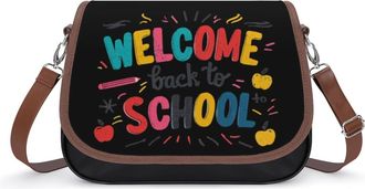 Generic Welcome Back to School1 Fashion Womens Crossbody Bags Novelty Handbag Shoulder Bag Purse