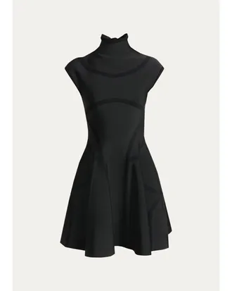 Alexander McQueen Volume Fit & Flare Mini Dress