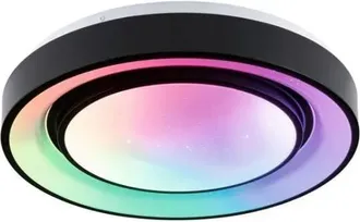 Paulmann Rainbow Dynamic Plaf&oacute;n Led Negro Y Blanco
