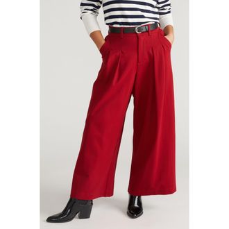 Universal Standard Palais Ponte Wide Leg Pants in Garnet Red at Nordstrom, Size 3Xl