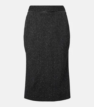 Alexander McQueen Gonna a tubino gessata