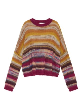 Maliparmi Gestreepte mohair trui - Rood