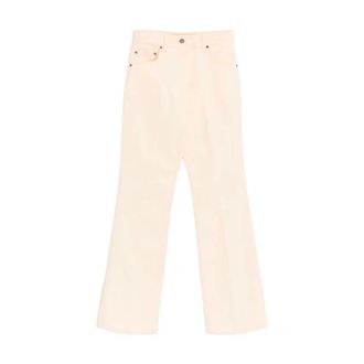 Valentino Garavani Straight Jeans, female, White, Size: W28 V-Detail Jeans