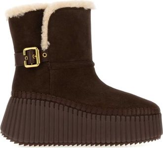 Chlo&eacute; Dark Brown Suede Boots
