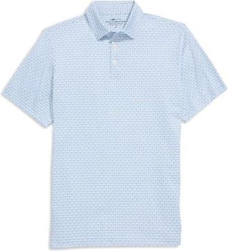 Vineyard Vines Golf Print Sankaty Performance Polo in Golf Micro White Cap at Nordstrom, Size Xx-Large