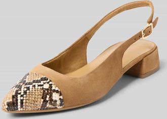 Tamaris Tamaris Slingbacks aus Leder-Mix in Cognac, Gr&ouml;&szlig;e 36