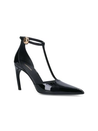 Ferragamo Hohe Schuhe - T-Strap Pumps - Black - Gr. 6 - in Schwarz - f&uuml;r Damen